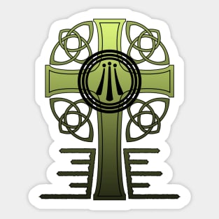 Awen Celtic Cross 2 Sticker